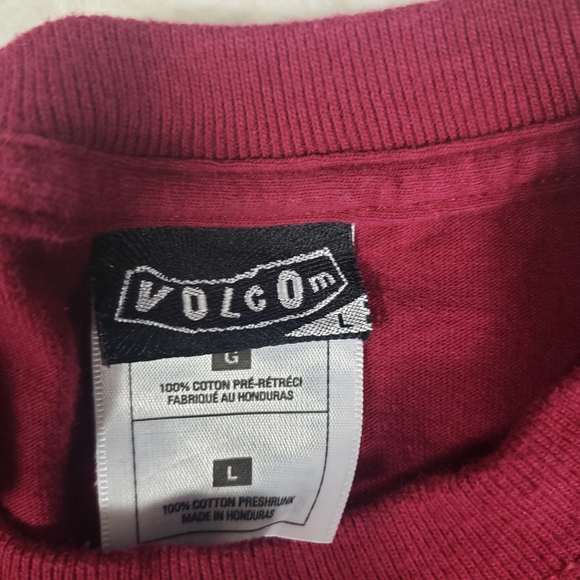 VOLCOM MEN T-SHIRT SIZE LARGE RED WINE - Picture 11 of 13